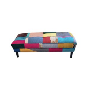 Banqueta pie de cama patchwork